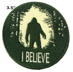 Bigfoot I Believe Embroidered Iron-on or Sew-on Patch