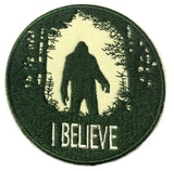 Bigfoot I Believe Embroidered Iron-on or Sew-on Patch