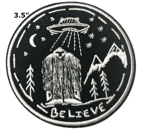 Bigfoot UFO Believe Embroidered Iron-on or Sew-on Patch – Athena Brands