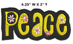 Peace 4.25" Embroidered Patch Iron or Sew-on Woodstock Hippie BoHo Series