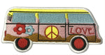 Peace Love Van 5" Embroidered Patch Iron or Sew-on 70's Theme Series