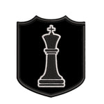 Black King Chess Piece 3.5" Embroidered Iron or Sew-on Patch