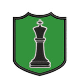 Black King Chess Piece 3.5" Embroidered Iron or Sew-on Patch