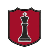 Black King Chess Piece 3.5" Embroidered Iron or Sew-on Patch