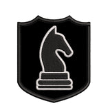 Black Knight Chess Piece 3.5" Embroidered Iron or Sew-on Patch