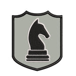 Black Knight Chess Piece 3.5" Embroidered Iron or Sew-on Patch