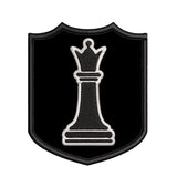 Black Queen Chess Piece 3.5" Embroidered Iron or Sew-on Patch