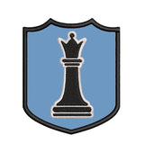 Black Queen Chess Piece 3.5" Embroidered Iron or Sew-on Patch