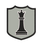 Black Queen Chess Piece 3.5" Embroidered Iron or Sew-on Patch