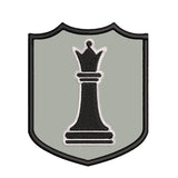 Black Queen Chess Piece 3.5" Embroidered Iron or Sew-on Patch