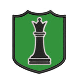 Black Queen Chess Piece 3.5" Embroidered Iron or Sew-on Patch