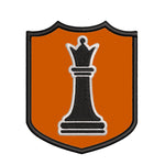 Black Queen Chess Piece 3.5" Embroidered Iron or Sew-on Patch