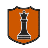 Black Queen Chess Piece 3.5" Embroidered Iron or Sew-on Patch