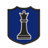 Black Queen Chess Piece 3.5" Embroidered Iron or Sew-on Patch