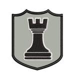 Black Rook Chess Piece 3.5" Embroidered Iron or Sew-on Patch