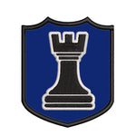 Black Rook Chess Piece 3.5" Embroidered Iron or Sew-on Patch