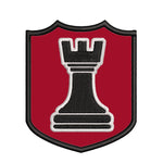 Black Rook Chess Piece 3.5" Embroidered Iron or Sew-on Patch