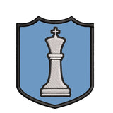 White King Chess Piece 3.5" Embroidered Iron or Sew-on Patch