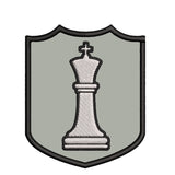 White King Chess Piece 3.5" Embroidered Iron or Sew-on Patch