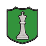 White King Chess Piece 3.5" Embroidered Iron or Sew-on Patch