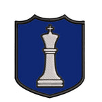 White King Chess Piece 3.5" Embroidered Iron or Sew-on Patch