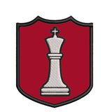 White King Chess Piece 3.5" Embroidered Iron or Sew-on Patch