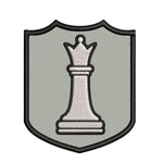 White Queen Chess Piece 3.5" Embroidered Iron or Sew-on Patch