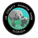 Lee County Manatee Park Florida 3.5" Embroidered Iron or Sew-on Patch