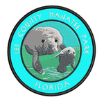 Lee County Manatee Park Florida 3.5" Embroidered Iron or Sew-on Patch