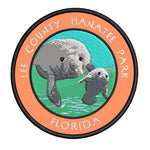 Lee County Manatee Park Florida 3.5" Embroidered Iron or Sew-on Patch