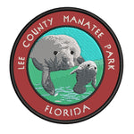 Lee County Manatee Park Florida 3.5" Embroidered Iron or Sew-on Patch