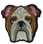 Bulldog Embroidered Patch Iron or Sew-on Dog Breed Series Adventure National Parks Lions Tigers