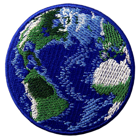 Detailed Earth 3.5" Embroidered Patch Iron-on or Sew-on Nature Outdoor Souvenir Travel Vacation National Park