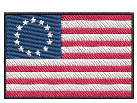 American Flag US Betsy Ross Revololutionary War 1776 Embroidered Iron or Sew-on Patch