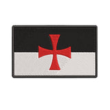 Knight Templars Beauseant Flag 3.75" W x 2.25" T Embroidered Iron or Sew-on Patch
