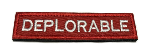 Deplorable Tactical Morale Patch Hook and Loop Fastener Backing Keeping America Great MAGA TRUMP Series  (Red)