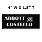 Abbott & Costello Horror Movies  4" W x 1.5" T Embroidered Iron/Sew-on Patch