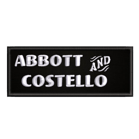 Abbott & Costello Horror Movies  4" W x 1.5" T Embroidered Iron/Sew-on Patch