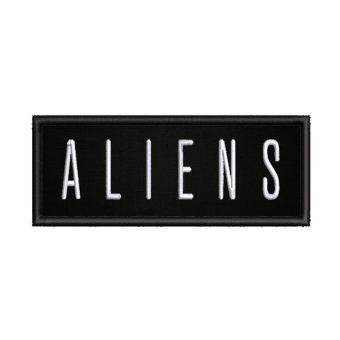 Aliens Horror Movies  4" W x 1.5" T Embroidered Iron/Sew-on Patch