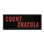 Count Dracula Horror Movies  4" W x 1.5" T Embroidered Iron/Sew-on Patch