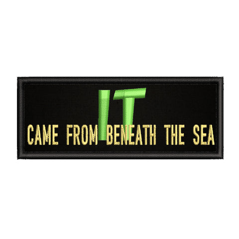 It Came From Beneath The Sea Horror Movies  4" W x 1.5" T Embroidered Iron/Sew-on Patch