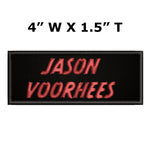 Jason Voorhees Horror Movies  4" W x 1.5" T Embroidered Iron/Sew-on Patch