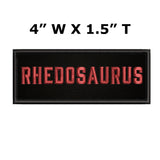 Rhedosaurus Horror Movies  4" W x 1.5" T Embroidered Iron/Sew-on Patch