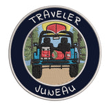 Juneau, Alaska Traveler! 3.5" Embroidered Iron or Sew-on Patch