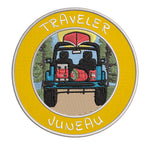 Juneau, Alaska Traveler! 3.5" Embroidered Iron or Sew-on Patch