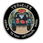 Grand Teton National Park, Wyoming Traveler! 3.5" Embroidered Iron or Sew-on Patch