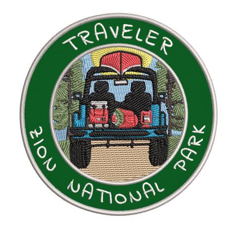 Zion National Park, Utah Traveler! 3.5" Embroidered Iron or Sew-on Patch