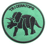 Triceratops 3.5" Embroidered Iron / Sew-on Patch Jurrassic Park Dinosaur Series Raptor Claw