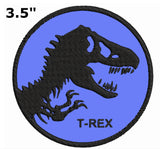 T-Rex 3.5" Embroidered Patch Iron Sew-on Jurassic Park Dinosaur Series