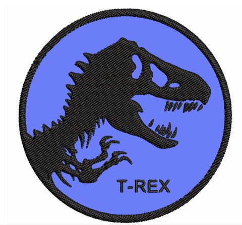 T-Rex 3.5" Embroidered Patch Iron Sew-on Jurassic Park Dinosaur Series